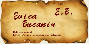 Evica Bučanin vizit kartica